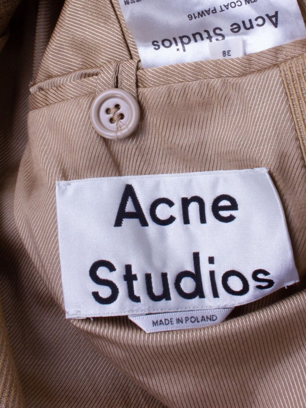 ACNE STUDIOS A/W 2016 AVRA Tan Camel Long Topcoat Sz IT 38 US S Viscose Overcoat - Picture 7 of 12